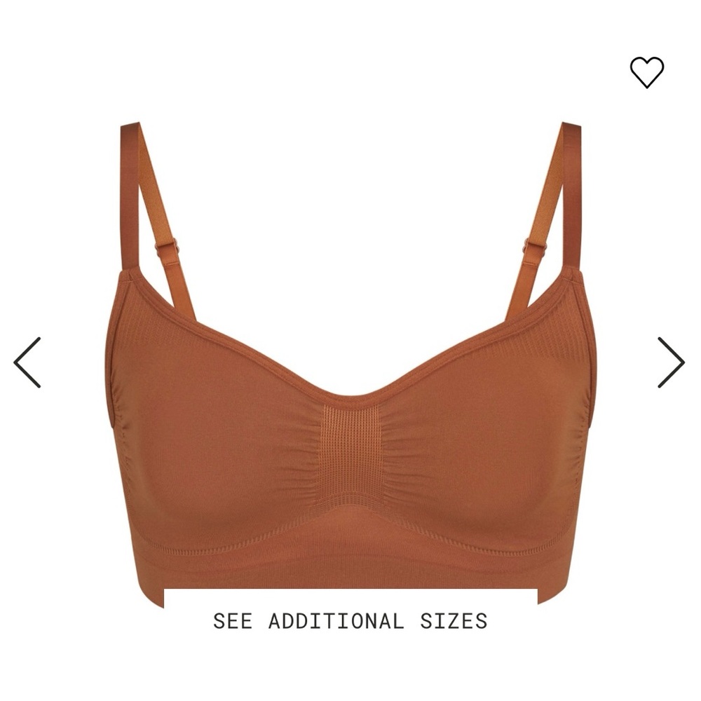 SKIMS SEAMLESS SCULPT BRALETTE SIZE SMALL - BRONZE